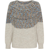 MARTA DU CHATEAU Marta du Chateau dam stickad MdcLilia 24484 Restudsalg Crema/Blue