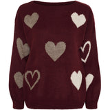 MARTA DU CHATEAU Marta du Chateau dam stickad tröja MdcAmarante 64023 Knit Wine