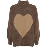 MARTA DU CHATEAU Marta du Chateau dam stickad tröja MdcCedar 9232 Knit Fango/Light Camel