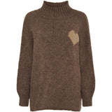 MARTA DU CHATEAU Marta du Chateau dam stickad tröja MdcCedar 9232 Knit Fango/Light Camel