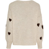 MARTA DU CHATEAU Marta du Chateau dam stickad tröja MdcClover 9582 Knit Beige