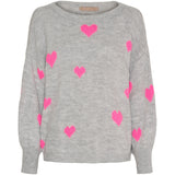 MARTA DU CHATEAU Marta du Chateau dam stickad tröja MdcClover 9582 Knit Grey