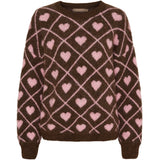 MARTA DU CHATEAU Marta du Chateau dam stickad tröja MdcFeray 8151 Knit Moro9510/Rosa9532