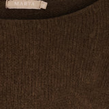 MARTA DU CHATEAU Marta du Chateau dam stickad tröja MdcRosa 5102 Knit Chocolat111909