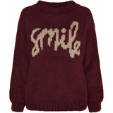 MARTA DU CHATEAU Marta du Chateau dam stickad tröja MdcTulip 9580 Knit Bordeaux