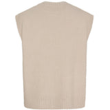 MARTA DU CHATEAU Marta du Chateau dam stickad väst MdcLila KN8038 Knit Vest BeigeW088