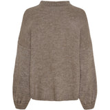 MARTA DU CHATEAU Marta du Chateau dam stickning MdcAria 8111 Knit Dark Fango/Moro