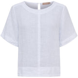 MARTA DU CHATEAU Marta du Chateau dam topp MdcCeyla TC268010 Top Optical White