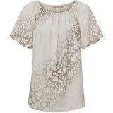 MARTA DU CHATEAU Marta du Chateau dam topp MdcLuciana 26136 Leo Top Beige