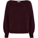 MARTA DU CHATEAU Marta du Chateau dam stickad tröja MdcRosa 5102 Knit Melanzana