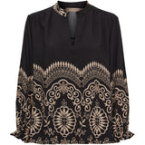 MARTA DU CHATEAU Marta du chateau Dam Blus MdcLinden 8567 Blouse Black1034tpb