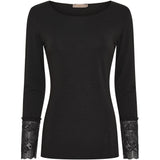 MARTA DU CHATEAU Marta du chateau dam blus 11297 T-shirt long sleeves Black