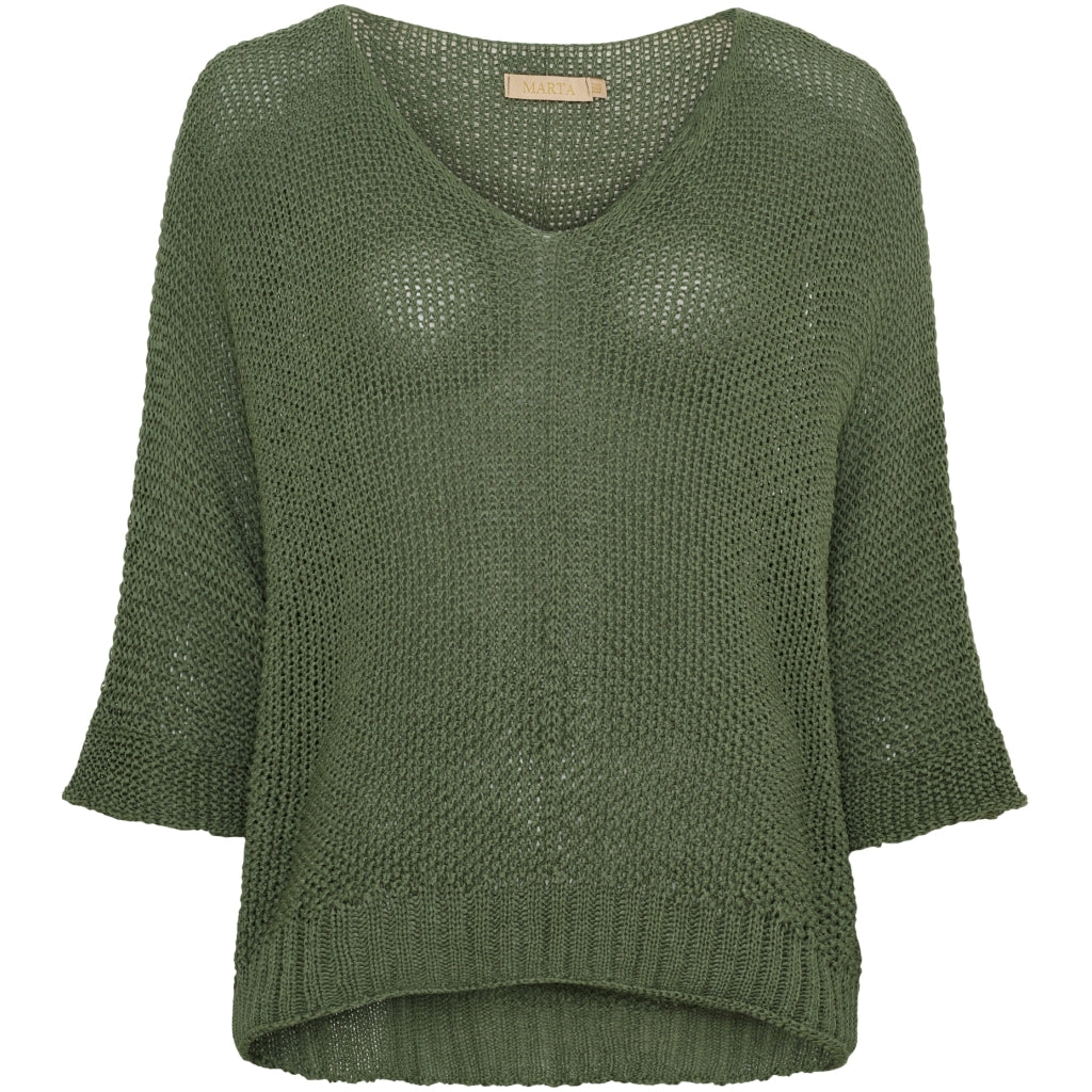 Marta Du Chateau dam stickad MdcSia - AW Red