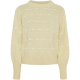 MARTA DU CHATEAU Marta du chateau dam stickad tröja MdcAlisee 5246 Restudsalg Yellow/Bianco