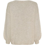 MARTA DU CHATEAU Marta du chateau dam stickad tröja MdcAmarante 64023 Knit Beige/Jeans/Celeste
