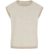 MARTA DU CHATEAU Marta du chateau dam stickad väst MdcAntonine 6005 Knit Vest Beige/LightCamel9527