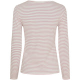 MARTA DU CHATEAU Marta du Chateau Dam långärmad T-Shirt MdcNancy 6111 LS Tee Rose/white