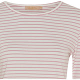 MARTA DU CHATEAU Marta du Chateau Dam långärmad T-Shirt MdcNancy 6111 LS Tee Rose/white