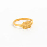 muun STUDIOS Muun Studios Sun signet Retangle Ring 18K Guldpläterad R060 Jewelry Guld