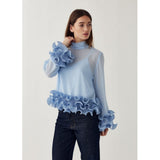 Noella NOELLA dam blus N-LATANIETTA Blouse Sky Blue