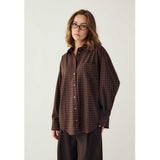 Noella NOELLA dam skjorta N-LISA Shirt Devana Brown Check