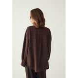 Noella NOELLA dam skjorta N-LISA Shirt Devana Brown Check