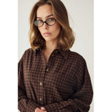 Noella NOELLA dam skjorta N-LISA Shirt Devana Brown Check