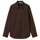 Noella NOELLA dam skjorta N-LISA Shirt Devana Brown Check