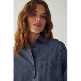 Noella NOELLA dam skjorta N-MARLON Shirt Davy Navy Check