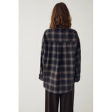 Noella NOELLA dam skjorta N-MARLON Shirt Brown Blue Check