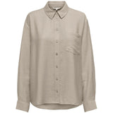 ONLY ONLY DAMSKJORTA ONLLINO Shirt Oxford Tan