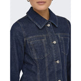 ONLY ONLY dam jacka ONLELLE Jacket Dark Blue Denim Detail RINSE