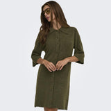 ONLY ONLY dam klänning ONLALIVIA Dress Beech Dtm Button/Melange