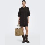 ONLY ONLY dam klänning ONLALIVIA Dress Coffee Bean Dtm Button/Melange