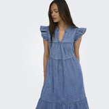 ONLY ONLY dam klänning ONLSHANIA Dress Medium blue denim