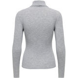 ONLY ONLY dam rullkrage ONLGLAMOUR Blouse Light Grey Melange