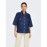 ONLY ONLY dam skjorta ONLBELLE Shirt Dark Blue Denim