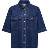 ONLY ONLY dam skjorta ONLBELLE Shirt Dark Blue Denim