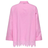 ONLY ONLY dam skjorta ONLGRACES Shirt Fuchsia Pink BRIGHT WHITE EMB.