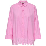 ONLY ONLY dam skjorta ONLGRACES Shirt Fuchsia Pink BRIGHT WHITE EMB.