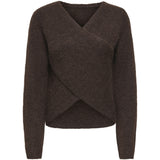 ONLY ONLY dam stickad ONLMAGGIE Knit Coffee Bean Melange