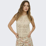ONLY ONLY dam topp ONLLUZA Top Birch Fmop Button