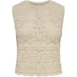ONLY ONLY dam topp ONLLUZA Top Birch Fmop Button