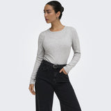 ONLY ONLY kvinnlig blus ONLJILLI Blouse Light Grey Melange