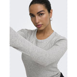 ONLY ONLY kvinnlig blus ONLJILLI Blouse Light Grey Melange