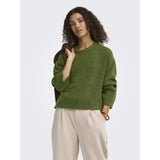 ONLY Only dam stickad tröja ONLSIMONI Pullover Forest Night MELANGE