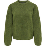 ONLY Only dam stickad tröja ONLSIMONI Pullover Forest Night MELANGE