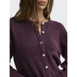 ONLY Only damstickad kofta ONLSIMONI Knit Mauve Wine MELANGE