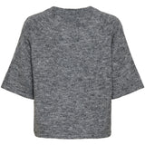 ONLY Only damstickad tröja ONLAZU Knit Dark grey melange