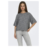 ONLY Only damstickad tröja ONLAZU Knit Dark grey melange